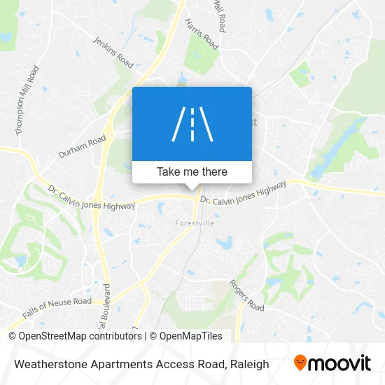 Weatherstone Apartments Access Road map