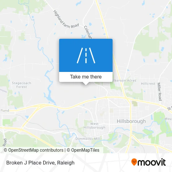 Broken J Place Drive map