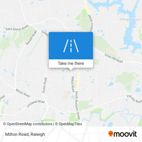 Milton Road map