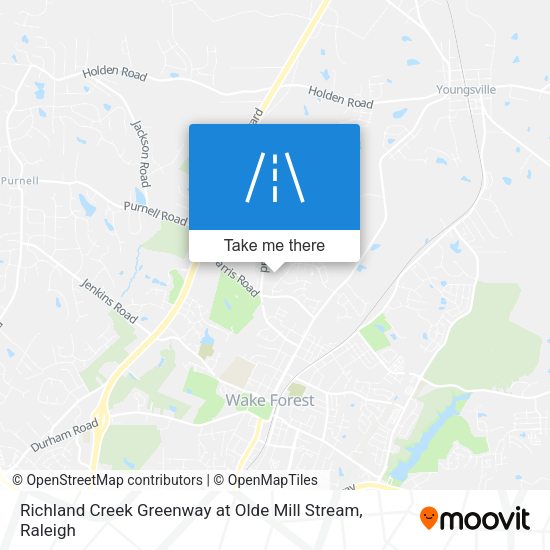 Mapa de Richland Creek Greenway at Olde Mill Stream