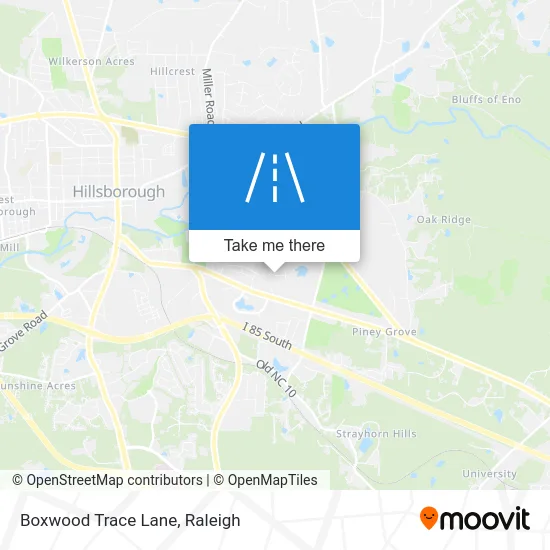 Boxwood Trace Lane map