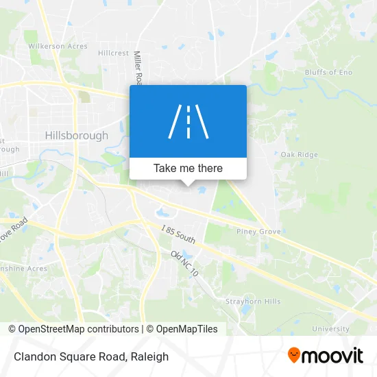 Clandon Square Road map