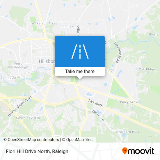 Fiori Hill Drive North map