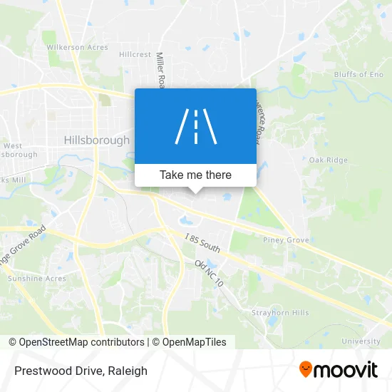 Prestwood Drive map