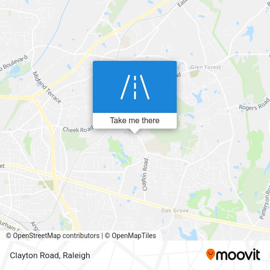 Clayton Road map