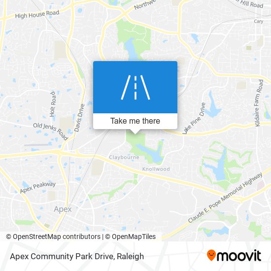 Apex Community Park Drive map