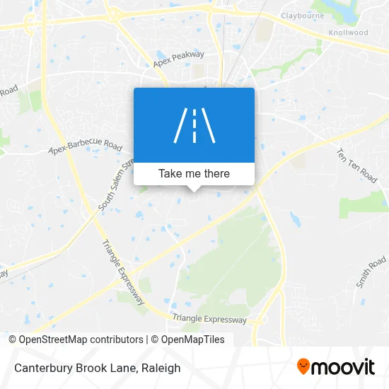 Canterbury Brook Lane map