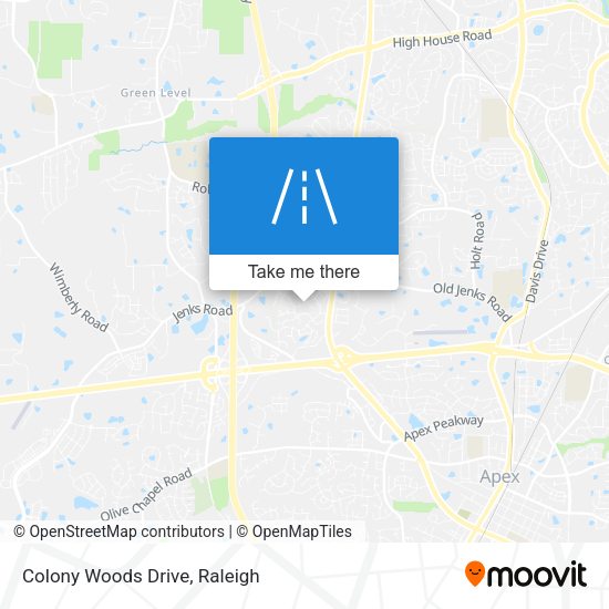 Mapa de Colony Woods Drive
