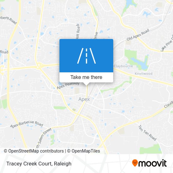 Mapa de Tracey Creek Court