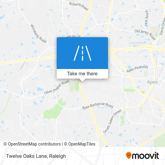 Twelve Oaks Lane map