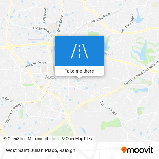 West Saint Julian Place map