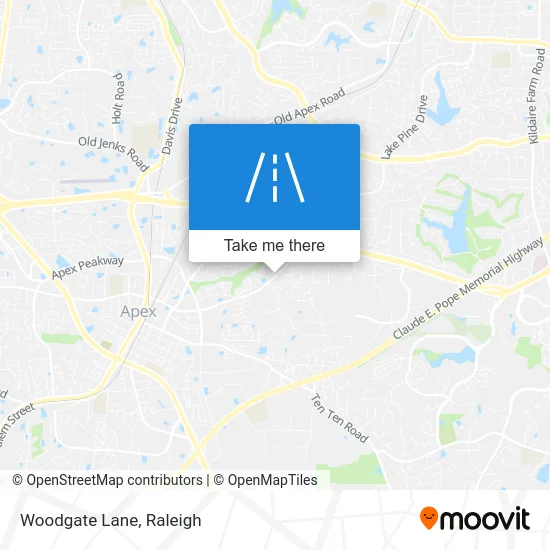Woodgate Lane map