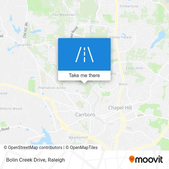 Bolin Creek Drive map