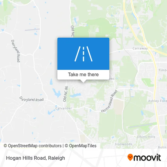 Hogan Hills Road map