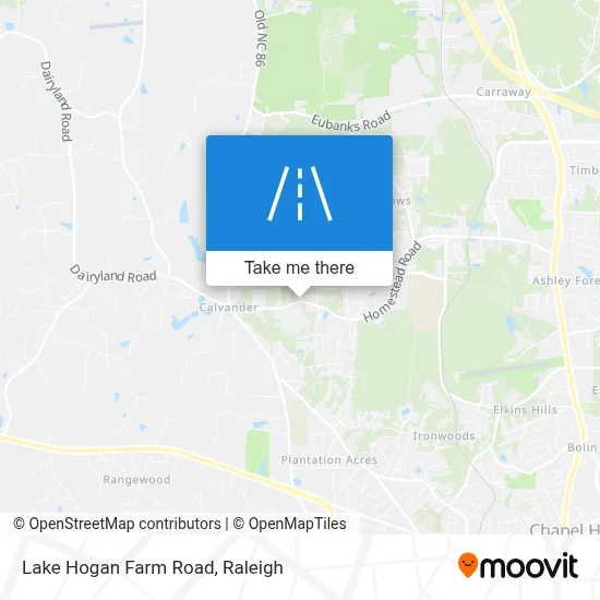 Lake Hogan Farm Road map