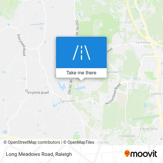 Long Meadows Road map