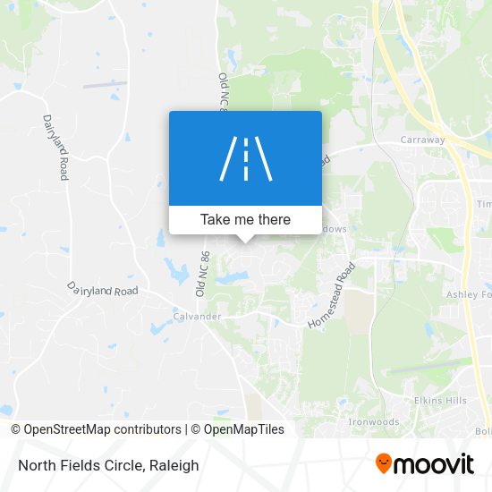 North Fields Circle map