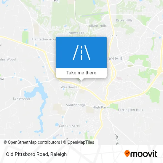 Old Pittsboro Road map