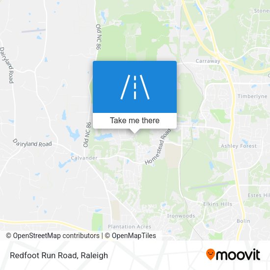 Mapa de Redfoot Run Road