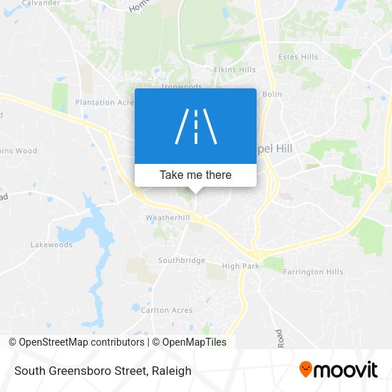 South Greensboro Street map
