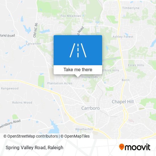 Spring Valley Road map