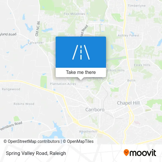Spring Valley Road map
