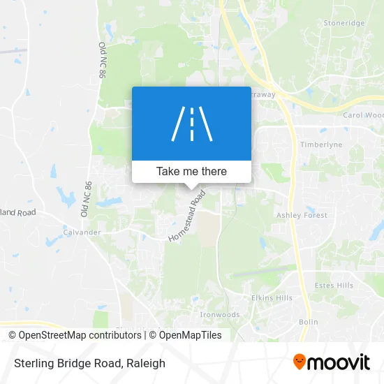 Sterling Bridge Road map