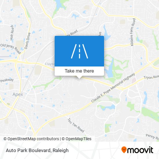Auto Park Boulevard map