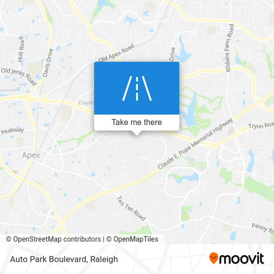 Auto Park Boulevard map