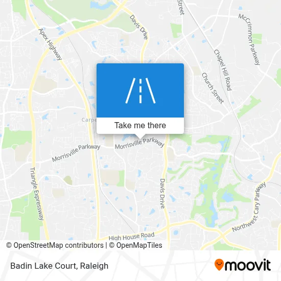 Badin Lake Court map