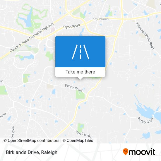 Birklands Drive map