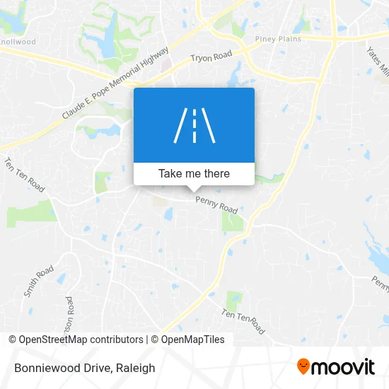 Bonniewood Drive map