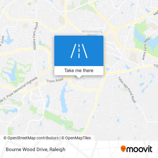 Bourne Wood Drive map