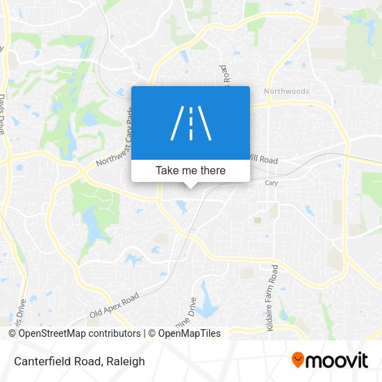 Mapa de Canterfield Road