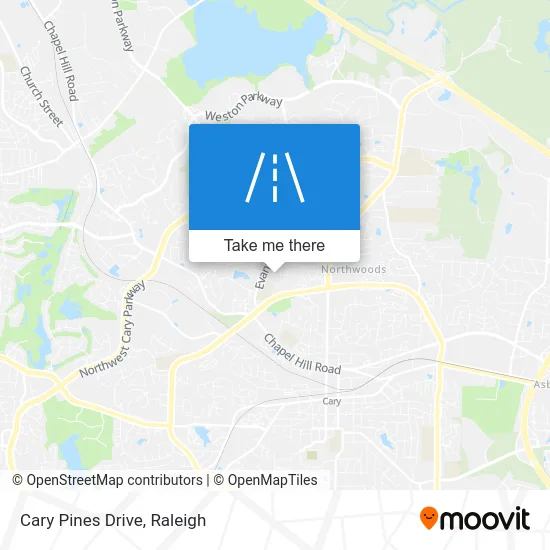Cary Pines Drive map