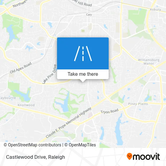 Castlewood Drive map