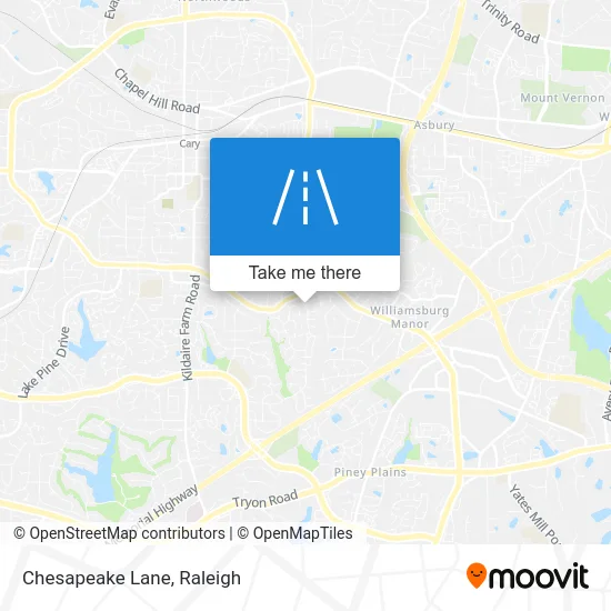 Chesapeake Lane map