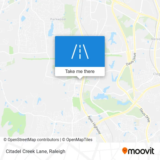 Citadel Creek Lane map