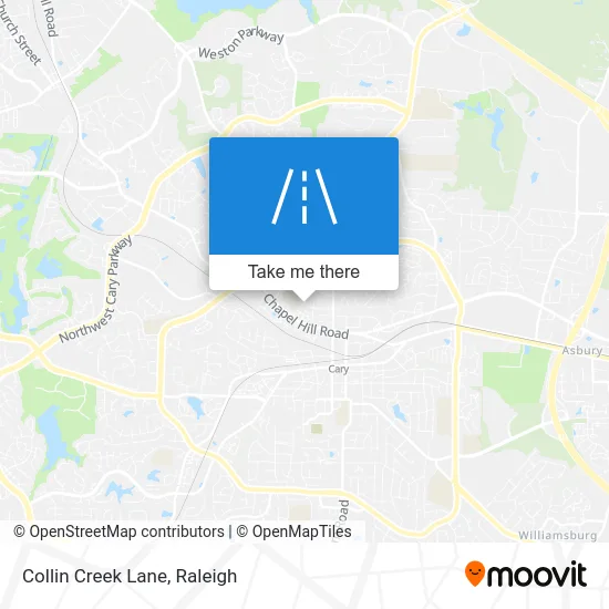Collin Creek Lane map