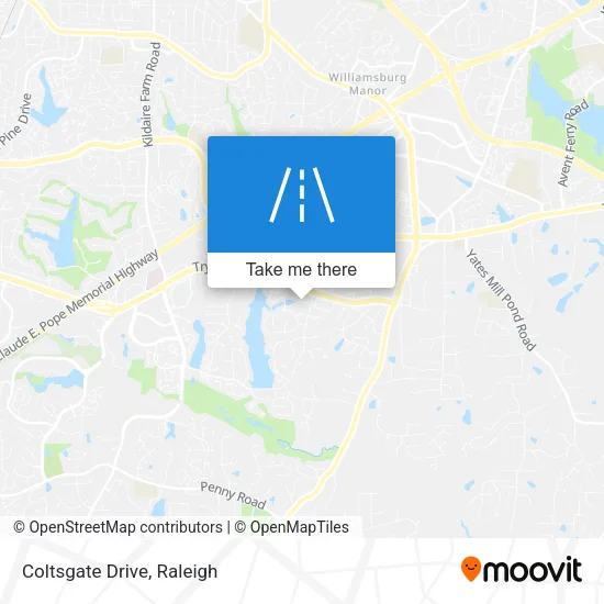 Coltsgate Drive map