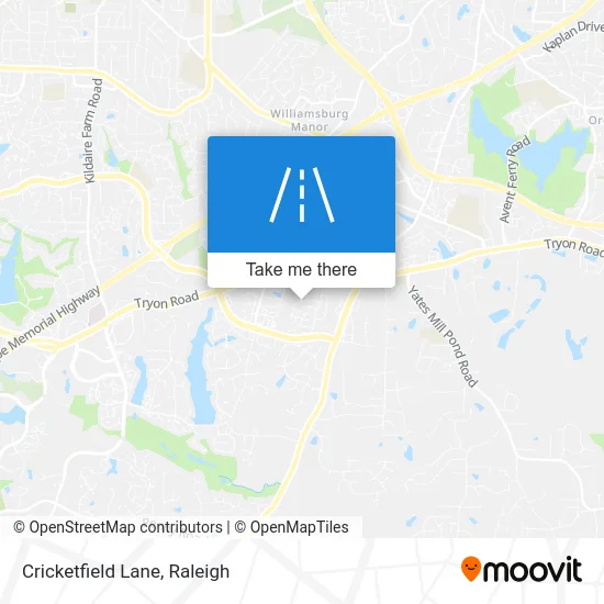 Cricketfield Lane map