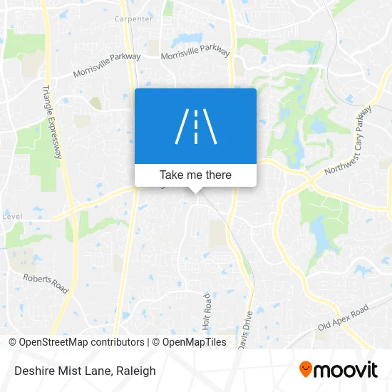 Deshire Mist Lane map