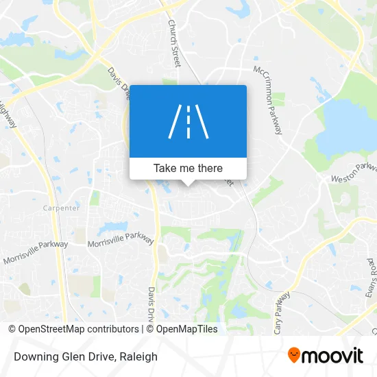 Downing Glen Drive map