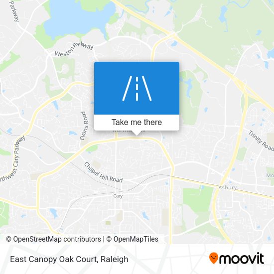 East Canopy Oak Court map