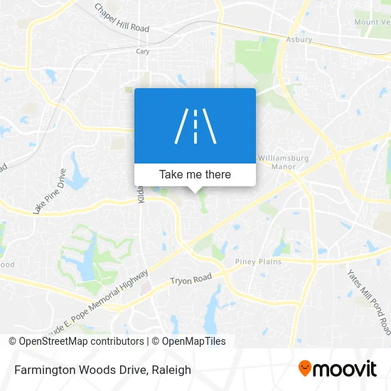 Farmington Woods Drive map