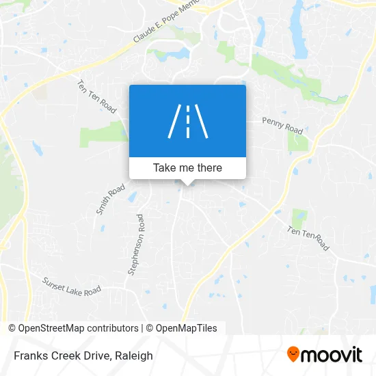 Franks Creek Drive map
