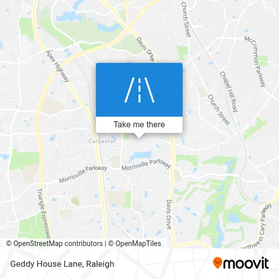 Geddy House Lane map