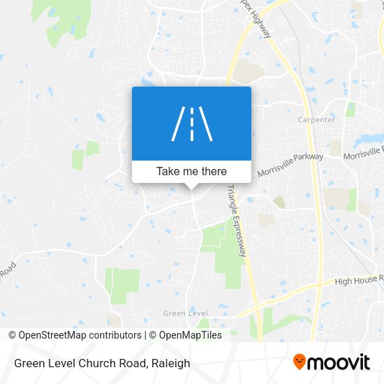 Green Level Church Road map