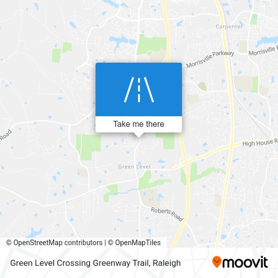 Mapa de Green Level Crossing Greenway Trail