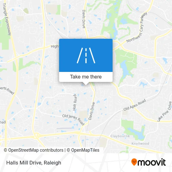 Halls Mill Drive map